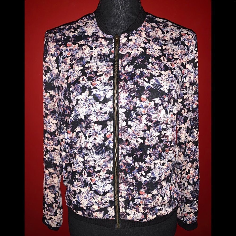 About A Girl Sheer Floral Jacket